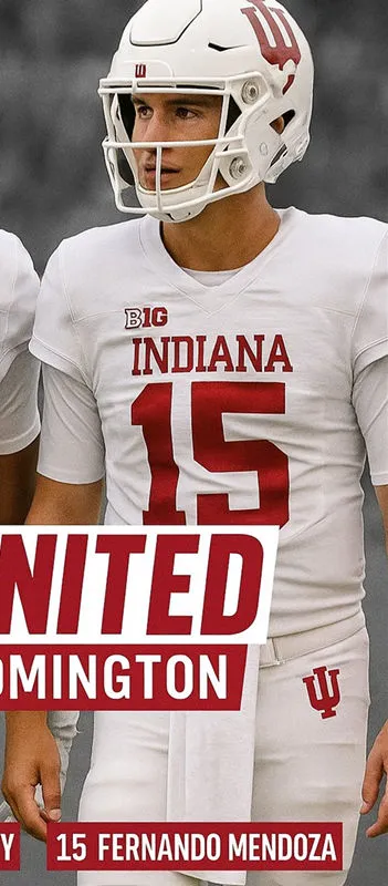 Indiana Hoosiers #15 Fernando Mendoza White Indiana College Football Jersey