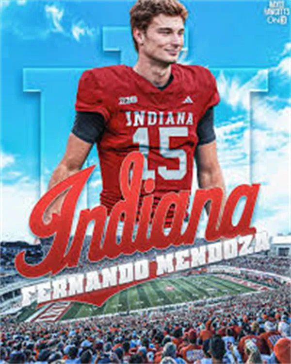 Indiana Hoosiers #15 Fernando Mendoza Crimson Indiana College Football Jersey