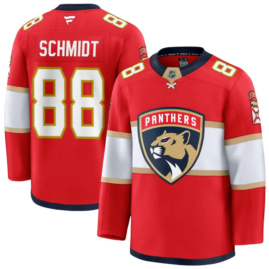 Men's Florida Panthers #88 Nate Schmidt Fanatics Red Home Primegreen Player Jersey