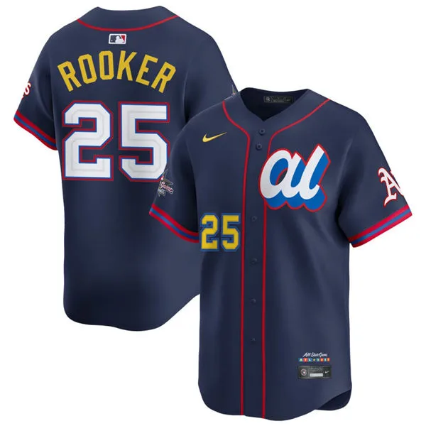 Athletics #25 Brent Rooker 2025 All-Star American League Limited Player Jersey Navy