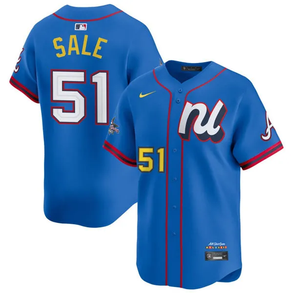 Atlanta Braves #51 Chris Sale 2025 All-Star National League Limited Player Jersey Blue