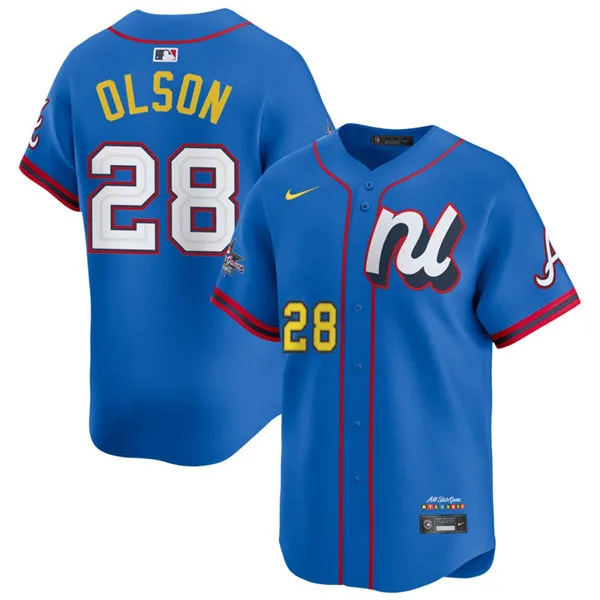 Atlanta Braves #28 Matt Olson 2025 All-Star National League Limited Player Jersey Blue