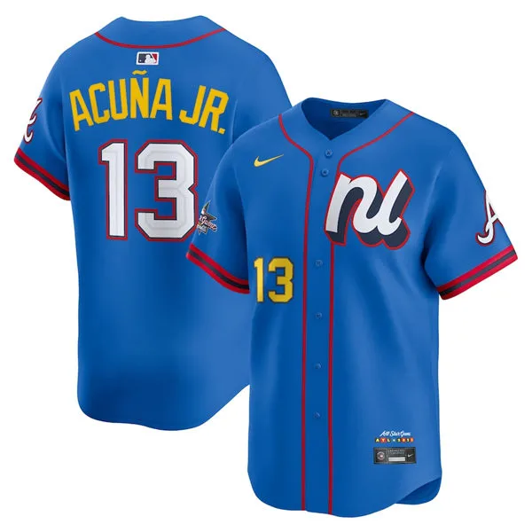 Atlanta Braves #13 Ronald Acuna Jr. National League Nike 2025 All-Star Edition Limited Player Jersey Blue