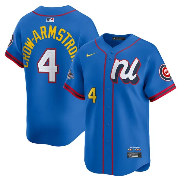 Chicago Cubs #4 Pete Crow-Armstrong National League Nike 2025 All-Star Edition Limited Player Jersey Blue