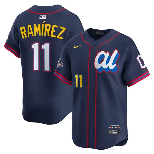 Cleveland Guardians #11 Jose Ramirez 2025 All-Star American League Limited Player Jersey Navy