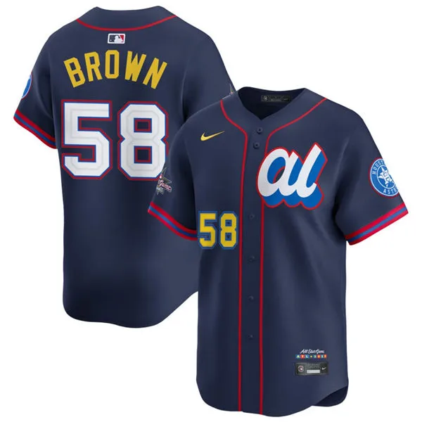 Houston Astros #58 Hunter Brown 2025 All-Star American League Limited Player Jersey Navy