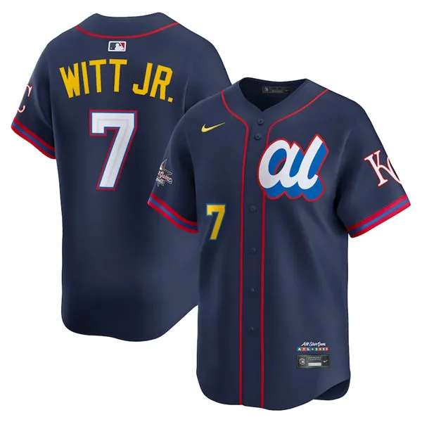 Kansas City Royals #7 Bobby Witt Jr. American League Nike 2025 All-Star Edition Limited Player Jersey Navy