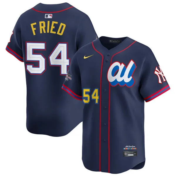 New York Yankees #54 Max Fried 2025 All-Star American League Limited Player Jersey Navy