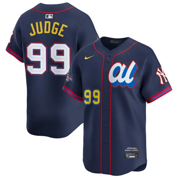 New York Yankees #99 Aaron Judge 2025 All-Star American League Limited Player Jersey Navy