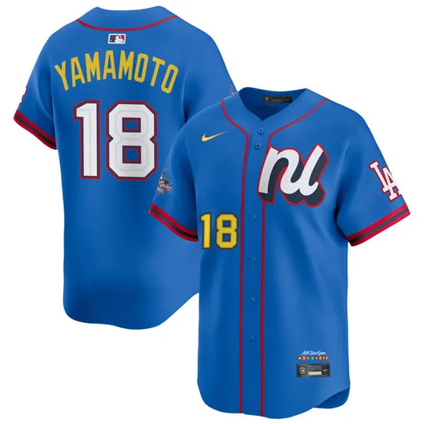 Los Angeles Dodgers #18 Yoshinobu Yamamoto 2025 All-Star National League Limited Player Jersey Blue