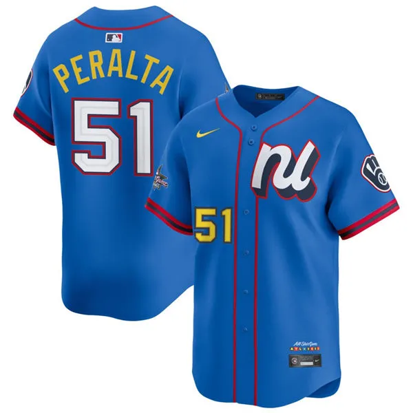 Milwaukee Brewers #51 Freddy Peralta 2025 All-Star National League Limited Player Jersey Blue