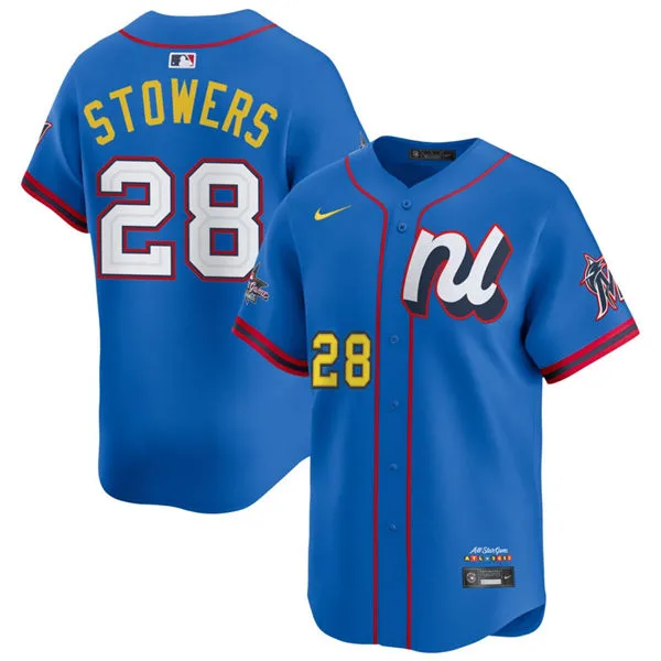 Miami Marlins #28 Kyle Stowers 2025 All-Star National League Limited Player Jersey Blue