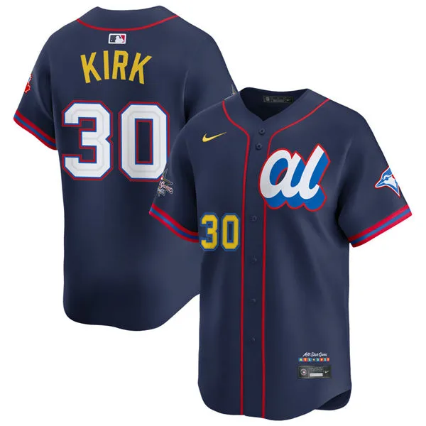 Toronto Blue Jays #30 Alejandro Kirk 2025 All-Star American League Limited Player Jersey Navy