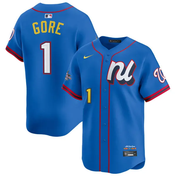 Washington Nationals #1 MacKenzie Gore 2025 All-Star National League Limited Player Jersey Blue