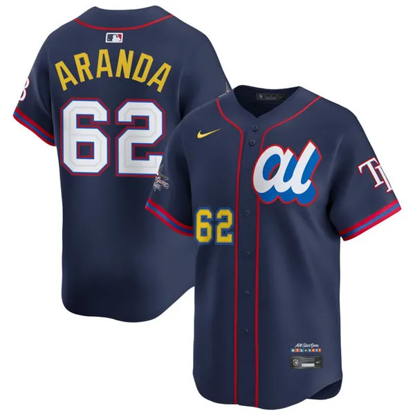 Tampa Bay Rays #62 Jonathan Aranda 2025 All-Star American League Limited Player Jersey Navy