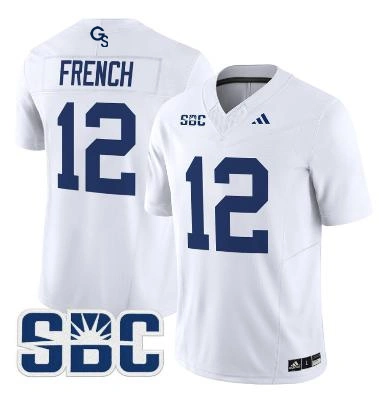 Georgia Southern Eagles #12 JC French Adidas 2025 College football Game Jersey White