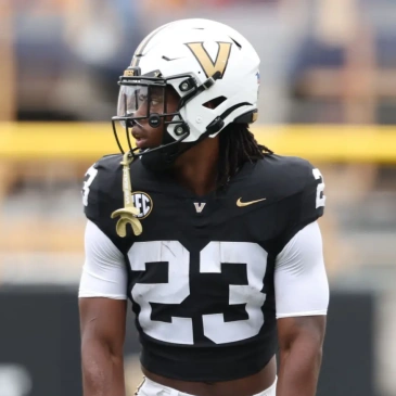 Vanderbilt Commodores #23 AJ Newberry Black White Football Jersey