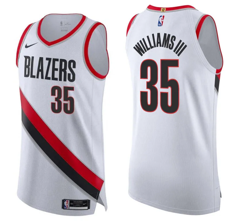 Mens Portland Trail Blazers #35 Robert Williams III White Association Edition Player Jersey