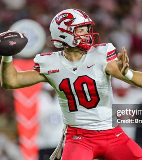 Western Kentucky Hilltoppers #10 Caleb McMickle White College Football Game Jersey