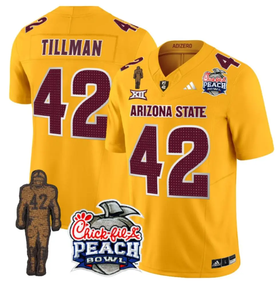 Arizona State Sun Devils #42 Pat Tillman 2025 XII Gold Football Game Jersey