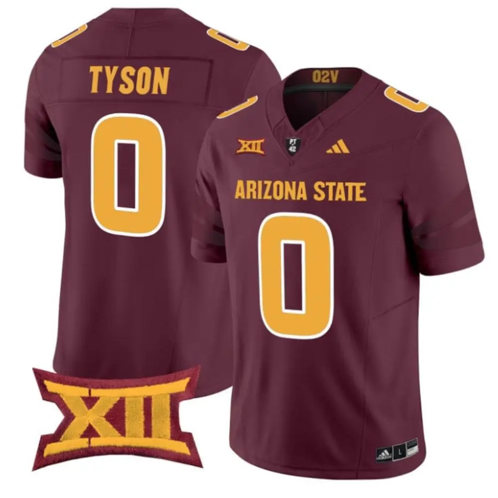 Arizona State Sun Devils #0 Jordyn Tyson 2025 XII Maroon Football Game Jersey