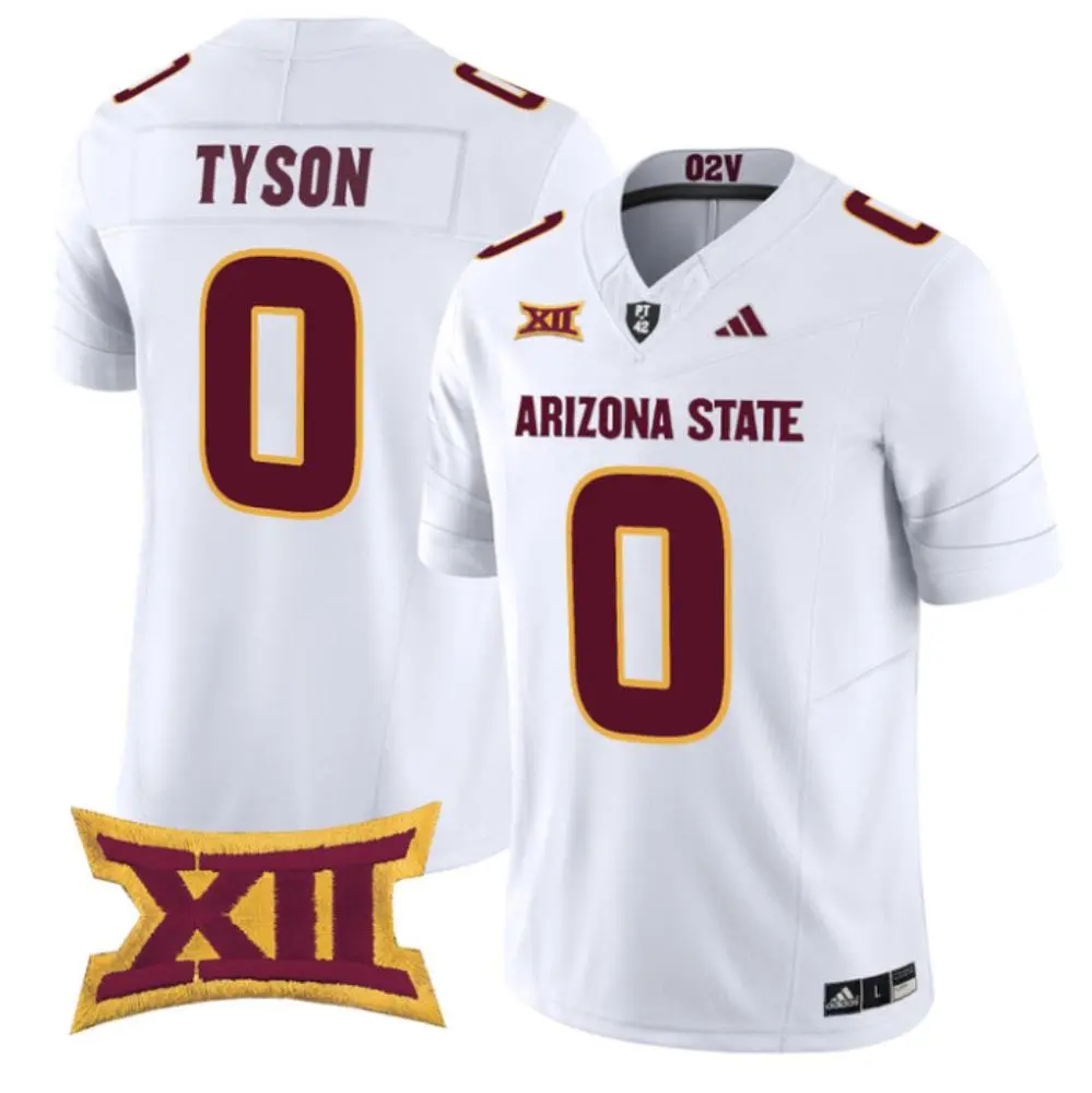 Arizona State Sun Devils #0 Jordyn Tyson 2025 XII White Football Game Jersey