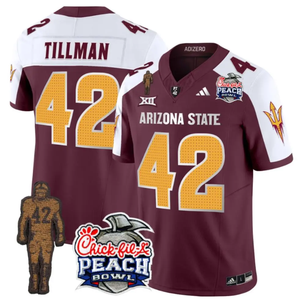 Arizona State Sun Devils #42 Pat Tillman Maroon White Gratitude Football Limited Jersey