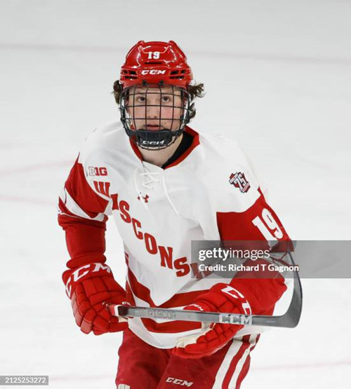 Wisconsin Badgers #19 Quinn Finley White College Hockey Game Jersey