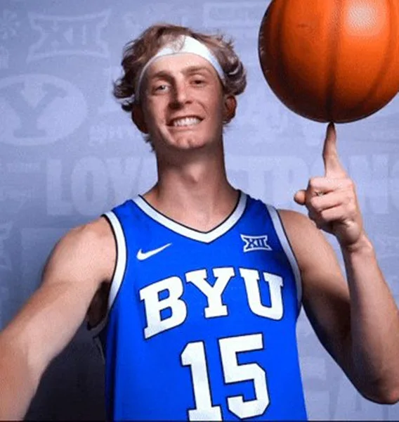 BYU Cougars #15 Richie Saunders 2025 XII Royal College Basketball Game Jersey