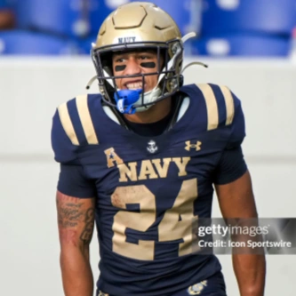 Navy Midshipmen #24 Brandon Chatman Navy Unveils Retro College Football Jersey