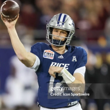 Rice Owls #12 AJ Padgett College Football Classic Jersey -Navy