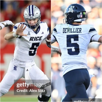Rice Owls #5 Drew Devillier  College Football Classic Jersey - White