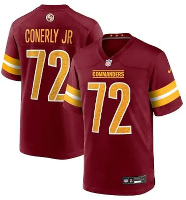 Mens Washington Commanders #72 Josh Conerly Jr. Nike Burgundy Team Color Vapor Limited Jersey