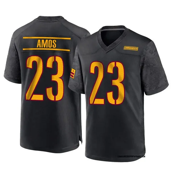 Mens Washington Commanders #23 Trey Amos Black Alternate Vapor Limited Jersey