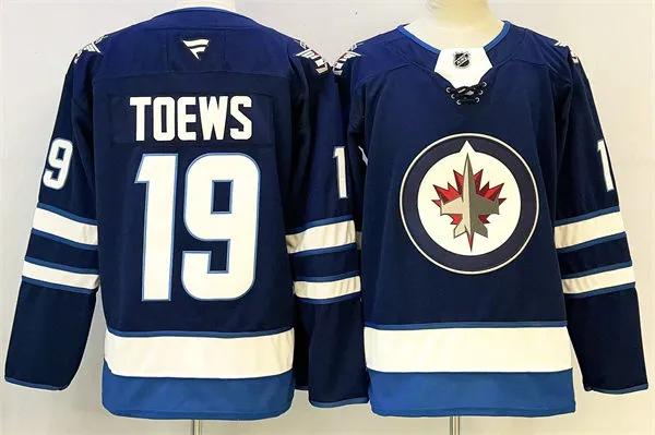 Men's Winnipeg Jets #19 Jonathan Toews Fanatics Navy Home Jersey