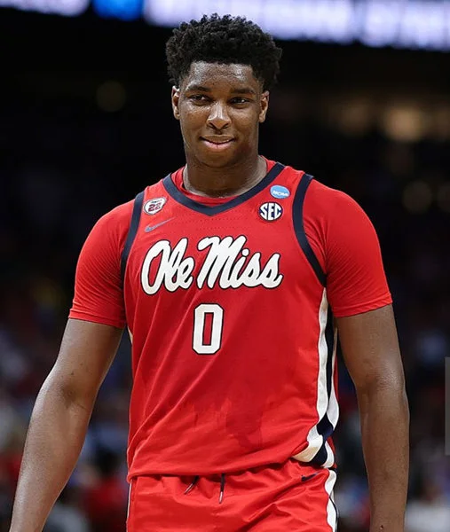 Ole Miss Rebels #0 Malik Dia 2025 red College Basketball Game Jersey