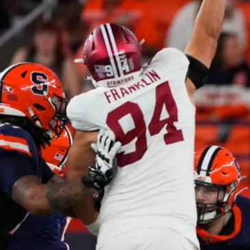 Stanford Cardinal #94 Anthony Franklin 2025 White College Football Game Jersey