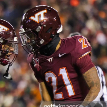 Virginia Tech Hokies #21 Jeremiah Coney Nike Maroon College Game Football Jersey