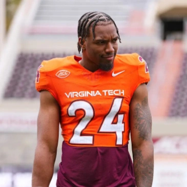 Virginia Tech Hokies #24 Braydon Bennett Nike Orange College Game Football Jersey