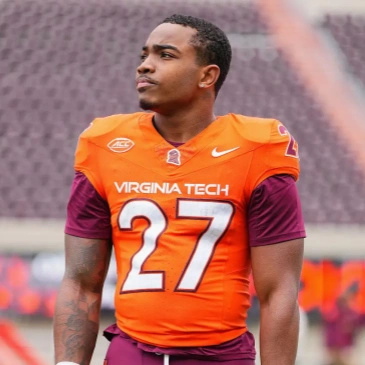 Virginia Tech Hokies #27 Marcellous Hawkins Nike Orange College Game Football Jersey