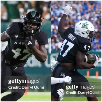 Hawaii Rainbow Warriors #47 Christian Vaughn Adidas Black NCAA College Football Jersey