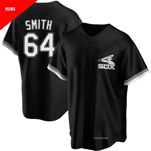 Mens Chicago White Sox #64 Shane Smith  Nike Black Retro Limited Jersey