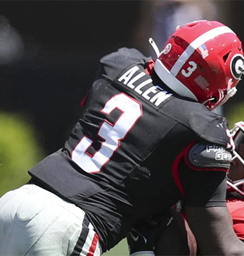 Georgia Bulldogs #3 CJ Allen Black Football Game Jersey
