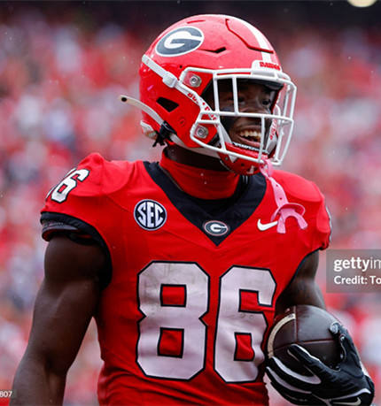 Georgia Bulldogs #86 Dillon Bell Maroon Football Game Jersey