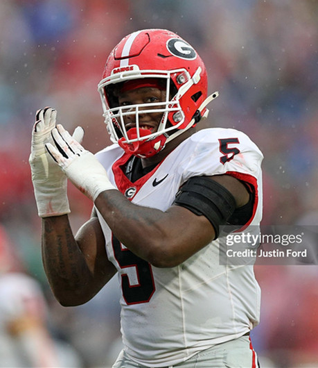 Georgia Bulldogs #5 Raylen Wilson White Football Game Jersey