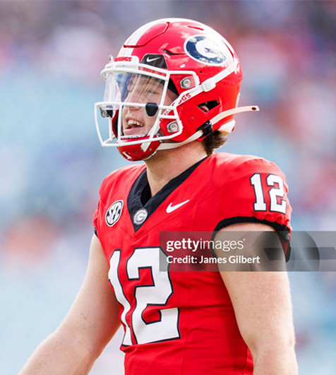 Georgia Bulldogs #12 Ryan Puglisi Maroon Football Game Jersey