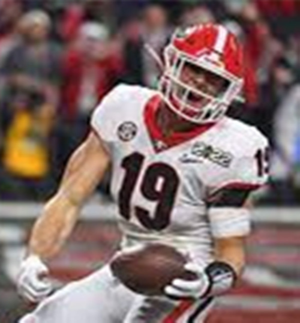 Georgia Bulldogs #19 Justin Williams White Football Game Jersey