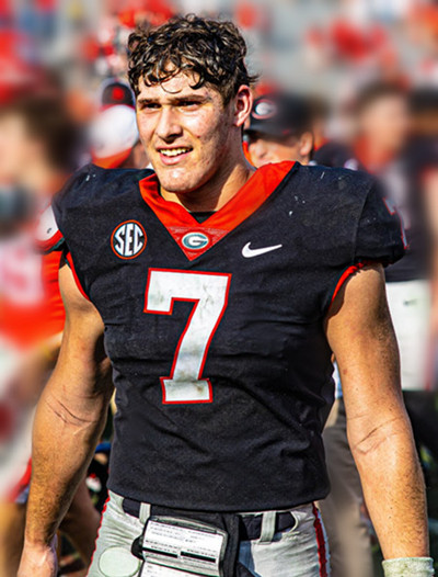 Georgia Bulldogs #7 Lawson Luckie Black Football Game Jersey