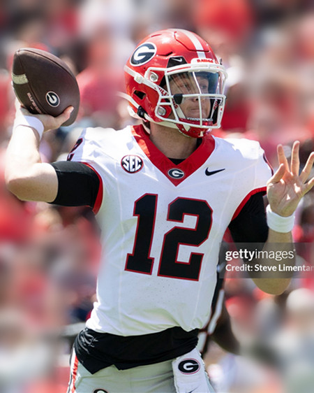 Georgia Bulldogs #12 Ryan Puglisi White Football Game Jersey