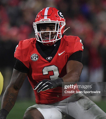 Georgia Bulldogs #3 CJ Allen Maroon Football Game Jersey